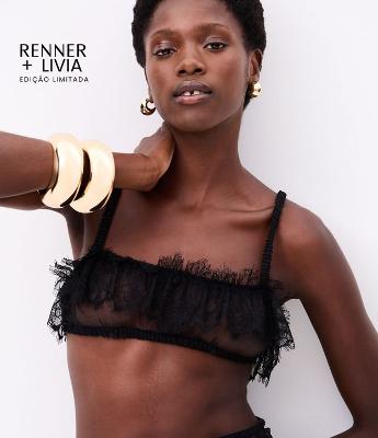 Top em Renda com Barra Nuvem e Elástico na Alça