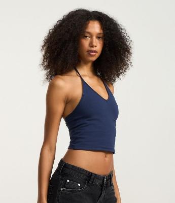 Blusa Cropped Frente Única em Cotton com Amarração