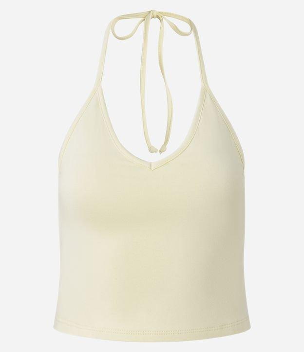 Blusa Cropped Frente Única em Cotton com Amarração - 1