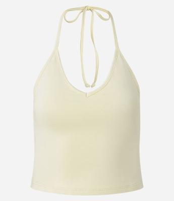 Blusa Cropped Frente Única em Cotton com Amarração