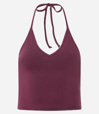 Blusa Cropped Frente Única em Cotton com Amarração