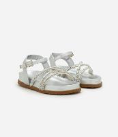 Sandália Infantil em PU com Strass Aplicado - Tam 20 ao 24 - 1