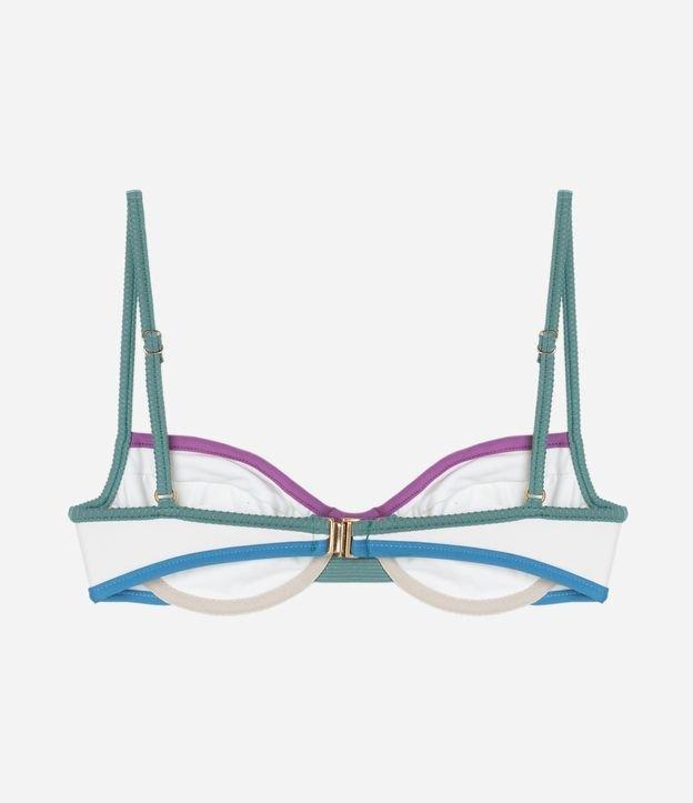 Biquíni Top Meia Taça em Microfibra com Vieses Contrastantes - 1