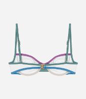Biquíni Top Meia Taça em Microfibra com Vieses Contrastantes - 1