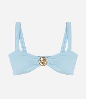 Biquini Top Bandeau em Microfibra Texturizada com Aviamento de Caracol - 1