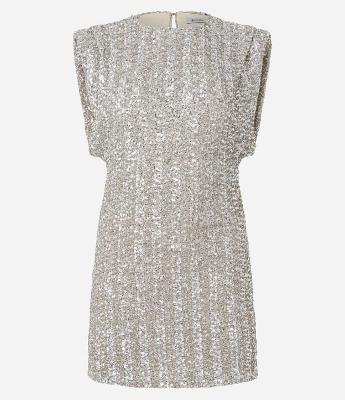 Vestido Curto em Paetê com Ombreiras