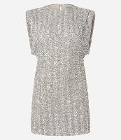 Vestido Curto em Paetê com Ombreiras - 1