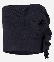 Blusa Cropped Sem Alça em Tricô com Babado Floral - 1