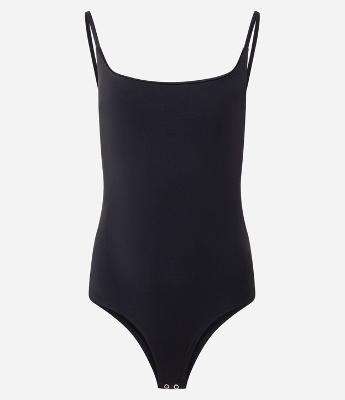 Body de Alça em Microfibra com Decote U