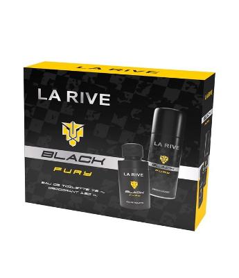 Kit La Rive Perfume Black Fury Eau de Toiltette 75ml + Desodorante 150ml