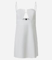 Vestido Curto Alfaiatado em Viscose com Decote Coração - 1