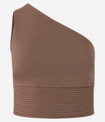 Blusa com Ombro Só e Faixa Pespontada