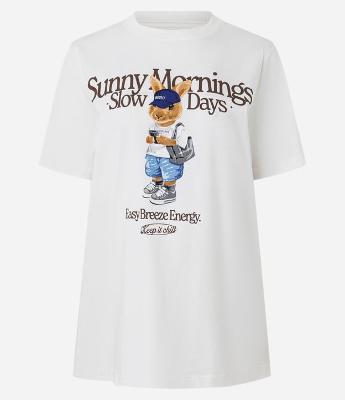 Camiseta T-shirt em Algodão com Estampa Coelho Sunny Morning