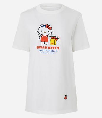 Camiseta T-shirt em Algodão com Estampa Hello Kitty