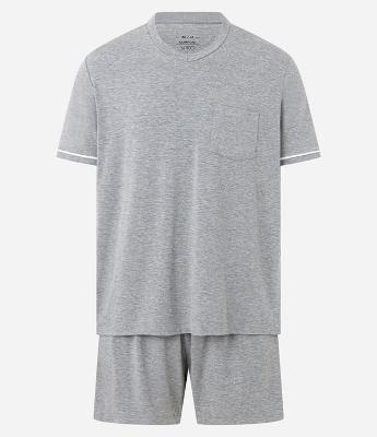 Pijama Comfort em Algodão com Fundo Mescla