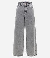 Calça Wide Leg Cintura Baixa em Jeans com 05 Bolsos - 1