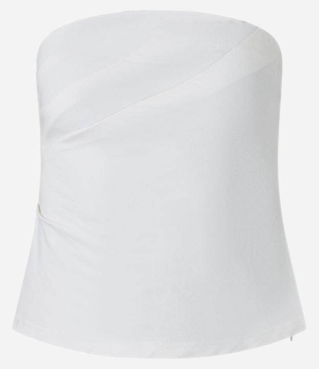Blusa em Viscose sem Alça com Drapeados Laterais - 1