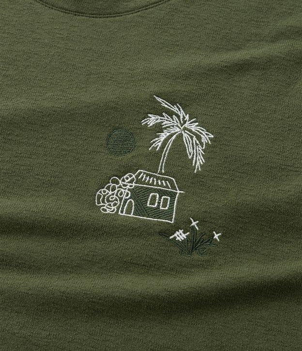 Camiseta Regular em algodão Texturizado com Estampa Tropical - 2