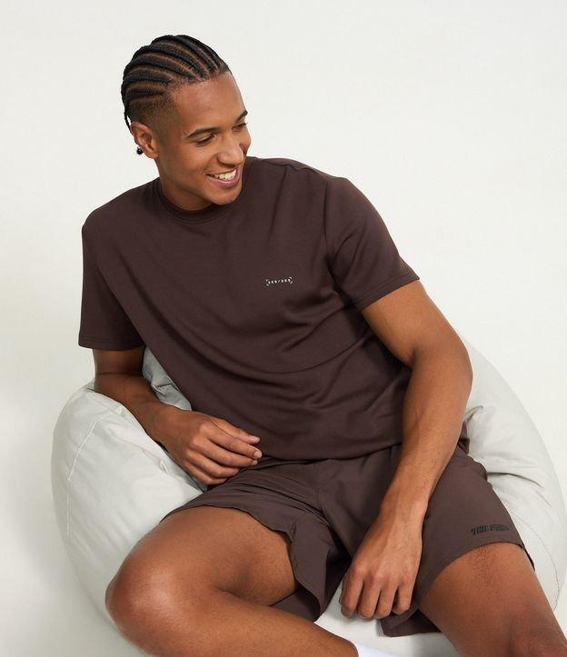 Camiseta Esportiva em Tecnologia Dry com Lettering - 1