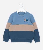 Blusao Infantil em Modal com Estampa Bloco de Cor e Bordado - Tam 1 a 6 Anos - 1