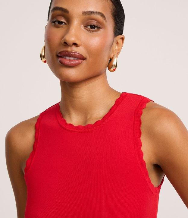 Blusa em Tricô com Efeito Nuvem na Gola e Cava - 1