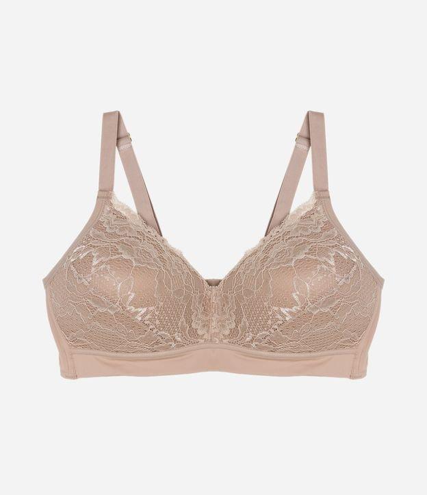 Sutiã Triângulo Alta Sustentação em Renda Floral  com Bojo sem Aro Curve & Plus Size - 1