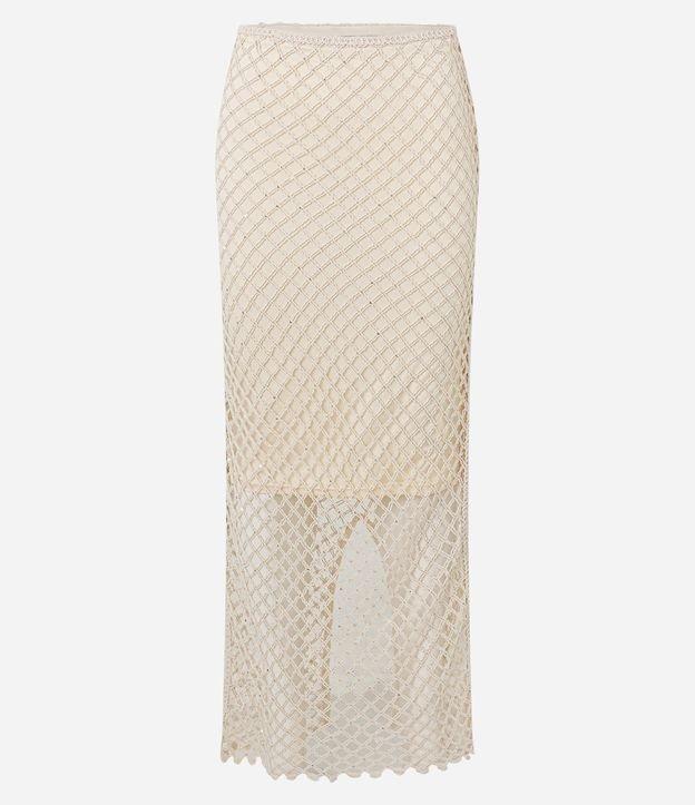 Saia Longa com Sobreposição de Tela e Paetês - 1