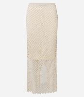 Saia Longa com Sobreposição de Tela e Paetês - 1