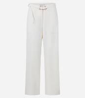 Calça Reta em Crepe com Cinto e Fivela - 1