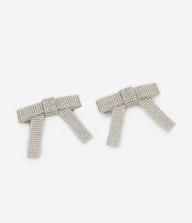 Kit 02 Presilhas de Cabelo em Strass com Forma de Laço - 1