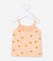 Regata Infantil em Riabana com Estampa de Laranjas - Tam 1 a 6 Anos - 1