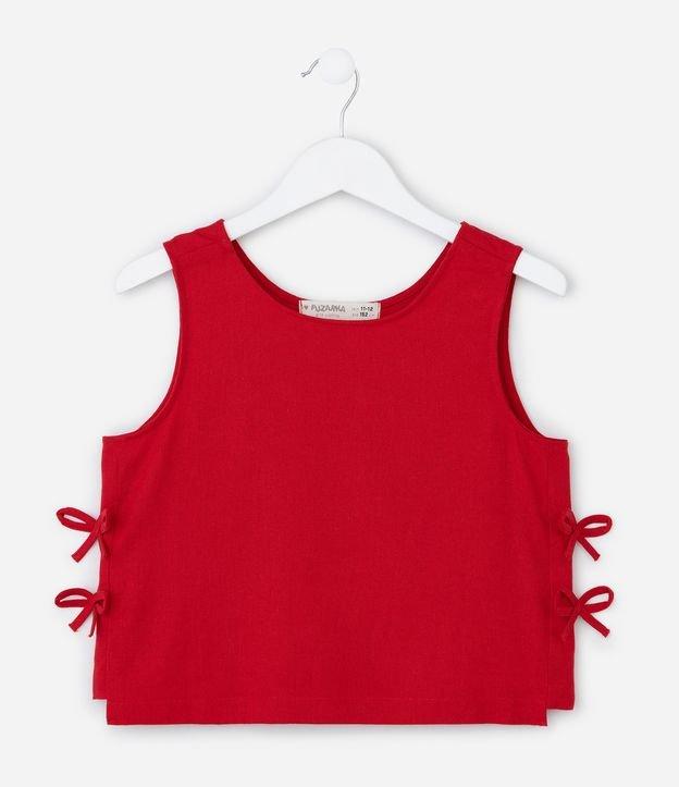 Blusa Infantil Sem Mangas com Lacinhos - Tam 7 a 14 Anos - 1
