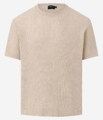 Camiseta Slim em Tricô com Textura Canelada