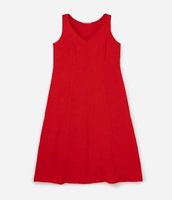 Vestido Midi em Crepe com Decote V Curve & Plus