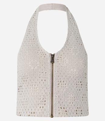 Blusa Texturizada Frente Única em Laise