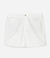 Saia Curta em Jeans com Barra Fraldada - 1