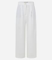 Calça Wide Leg Cintura Alta em Crepe Texturizado com Pregas - 1