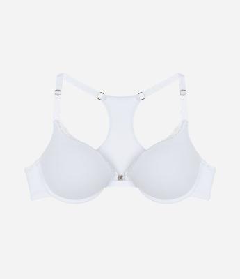 Sutiã Nadador com Bojo em Microfibra com Detalhes em Renda