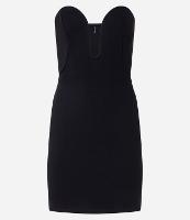 Vestido Curto Sem Manga em Ponto Roma com Decote Coração Profundo - 1