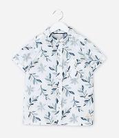 Camisa Infantil em Algodão com Estampa de Folhagens - Tam1 a 6 Anos - 1