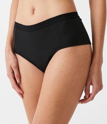 Calcinha Alta Absorvente em Microfibra para Fluxo Intenso sem Estampa