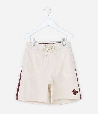 Bermuda Infantil em Poliamida com Listra Lateral - Tam 5 a 14 Anos