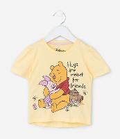 Camiseta Regular Infantil com Estampa Ursinho Pooh - Tam 1 a 6 Anos - 1