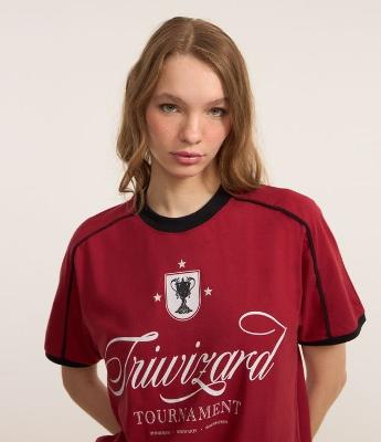 Camiseta em Algodão com Estampa do Harry Potter