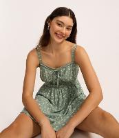 Vestido Reto Curto em Viscose com Estampa Floral Liberty - 2