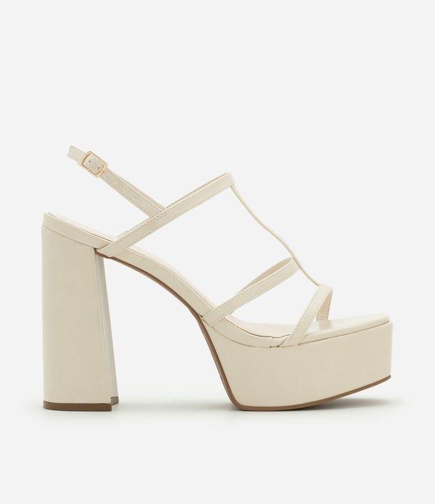 Sandália Meia Pata com Tiras Finas e Salto Super Alto - 1