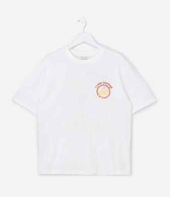 Camiseta Infantil em Algodão com Estampa Tropical - Tam 5 a 14 Anos