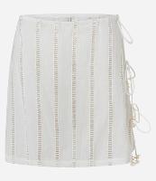 Saída de Praia Saia Curta com Detalhe Laise e Laços Laterais - 1