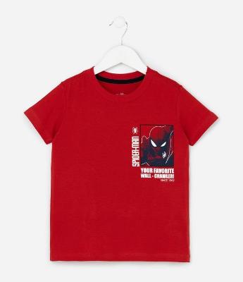 Camiseta Infantil com Estampa do Homem Aranha - Tam 3 ao 10 anos