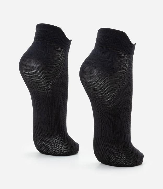 Kit 02 Pares de Meias Esportiva em Poliamida Liso - 1